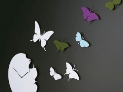 Бабочки из картона на стену детской
