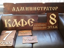 Таблички для отеля из фанеры