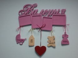 Метрика с именем, датой и временем рождения, весом и ростом девочки