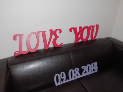 Фраза Love You на свадьбу