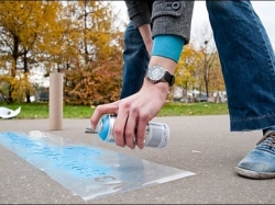 Трафареты для рекламы на асфальте